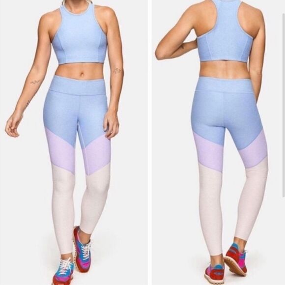 Outdoor Voices Springs Colorblock Legging Lilac Lavender Dahlia - Picture 1 of 12